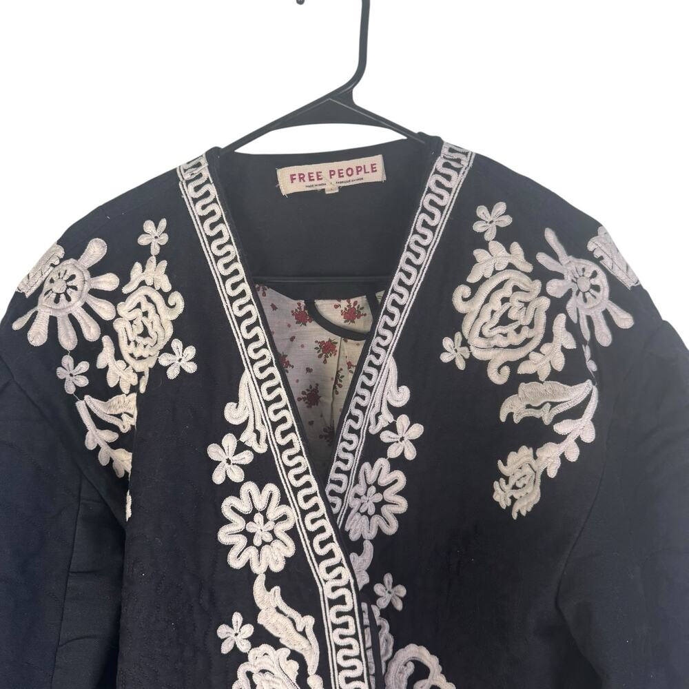 Free People Bali Mabel Jacket Large Cottahecore Boho Cowgirl Flounce Sleeve - Picture 5 of 11
